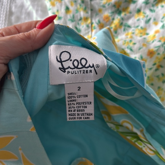 Lilly Pulitzer strapless Sabrina via blue croissant dress - Picture 9 of 9